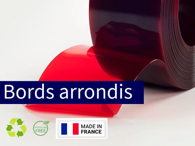 PVC souple orange opaque avec bords arrondis